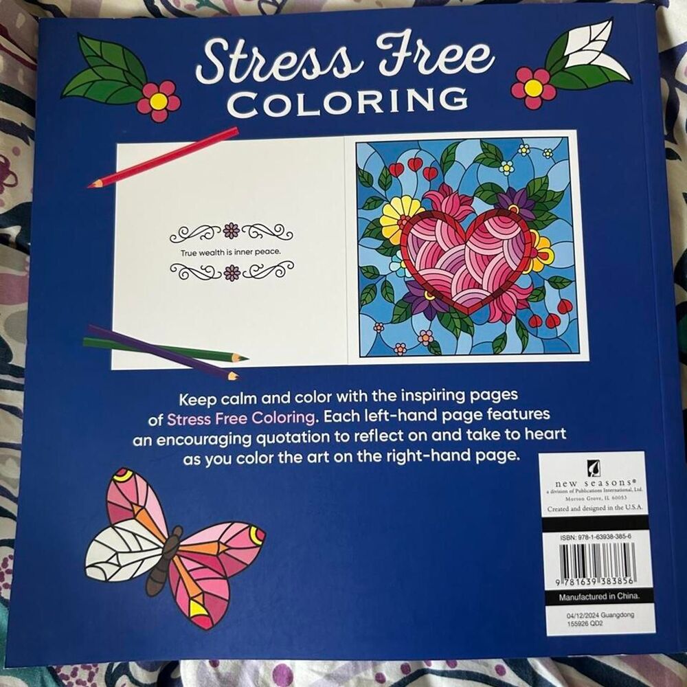 Stress Free Coloring (Each - Paperback, by New Seasons; Publications - Very Good - Picture 3 of 3